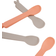 Done By Deer Kiddish Spoon 4-pack Lalee Sand /Coral