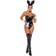 Roma Playboy Seductress Bunny Costume for Women Black