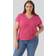 Vero Moda CURVE Damen Vmaya Ss V-Neck Tee VMA Noos Curve T-Shirt, Pink Yarrow, XL-52/54