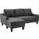 Ashley Jarreau Chaise Sleeper Gray Sofa 83" 3 Seater