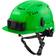 Milwaukee Green Front Brim Vented Helmet with BOLT Class