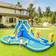 Costway Inflatable Water Slide Kids Bounce House with Water Cannons & Hose Without Blower