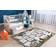 Dywany Łuszczów Carpet FUN Hop for Children Hopscotch Animals Green 120x170cm