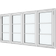 Klarvinduer BH4-12_138 Aluminium, Trä Sidohängt fönster 2-glasfönster 157x60cm