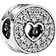 Pandora Pavé & Heart Anniversary Charm - Silver/Transparent
