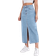 Shein EZwear High Waist Slit Denim Skirt - Light Wash
