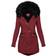 Lugogne Women's Winter Hooded Coat - Wine