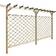 vidaXL Lattice Fence with Pergola 393.5x200cm