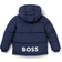 HUGO BOSS Kid's Hooded with Logo Details Padding Jacket - Dark Blue