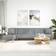 vidaXL Fabric Light Gray Soffa 279cm 3-sits