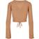 Urban Classics Cropped Rib Wrapped Longsleeve - Dark Taupe