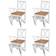 vidaXL Wooden Kitchen Chair 86cm 4pcs