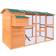 vidaXL Chicken Coop Wood 116"x64.2"x67"