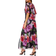 Roman Floral Print Tie Back Maxi Dress - Black