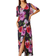 Roman Floral Print Tie Back Maxi Dress - Black