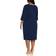 Adrianna Papell Crepe Tie Dress - Navy Sateen/Ivory