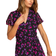 Roman Floral Frill Detail Wrap Dress - Black