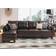 Honbay Sectional L Shaped Leather Sofa 101.6" 4 Seater