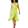 Roman Petite Floral Frill Detail Wrap Dress - Lime