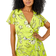 Roman Petite Floral Frill Detail Wrap Dress - Lime