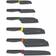 Joseph Joseph Elevate 98437 Paring Knife, Carving Knife, Santoku Knife, Bread Knife, Cooks Knife