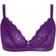 Oola Lace & Logo Non Wired Soft Bra Plus Size - Purple