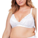 Oola Lace & Logo Non Wired Soft Bra Plus Size - White