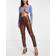 Vila High Waisted Faux Leather Leggings - Brown
