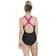 Speedo Gala Logo Medalist Swimsuit - Black/Pink