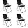 Folding Chairs Office Chair 91cm 4pcs