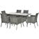 OutSunny 861-071V70GY Patio Dining Set, 1 Table incl. 6 Chairs