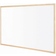 Bi-Office Non Magnetic Melamine Whiteboard Pine Wood Frame 40x30cm