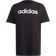 Adidas Essentials Single Jersey Linear Embroidered Logo Tee - Black