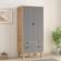 vidaXL 348589 Brown/Grey Armoire 76.5x172cm