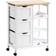 Homcom Rolling White Trolley Table 14.5x26.5"