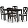 Baxton Studio Ruth Dining Set 27.6x27.6" 5pcs