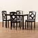 Baxton Studio Ruth Dining Set 27.6x27.6" 5pcs