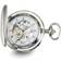 Charles Hubert Chrome Finish White Skeleton Dial Pocket Watch W8419