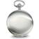 Charles Hubert Chrome Finish White Skeleton Dial Pocket Watch W8419