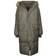 Urban Classics Ladies Oversize Faux Fur Puffer Coat - Dark Olive/Beige