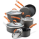 Rachael Ray Classic Brights Hard Anodized Cookware Set with lid 10 Parts