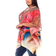 White Mark Short Caftan with Tie-Up Neckline Plus Size - Red