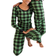 Leveret Women's Plaid Pajamas - Green/Black