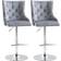 Homcom Swivel Grey Bar Stool 123cm 2pcs