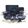 Blue Diamond - Cookware Set with lid 20 Parts