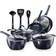 NutriChef Diamond Pattern Cookware Set with lid 11 Parts