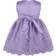 Renvena Toddler Embroidered 3D Flower Dress Princess Pageant Christening Baptism Party - Light Purple