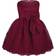 Renvena Toddler Embroidered 3D Flower Dress Princess Pageant Christening Baptism Party - Burgundy