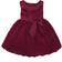 Renvena Toddler Embroidered 3D Flower Dress Princess Pageant Christening Baptism Party - Burgundy