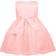 Renvena Toddler Embroidered 3D Flower Dress Princess Pageant Christening Baptism Party - Pearl Pink